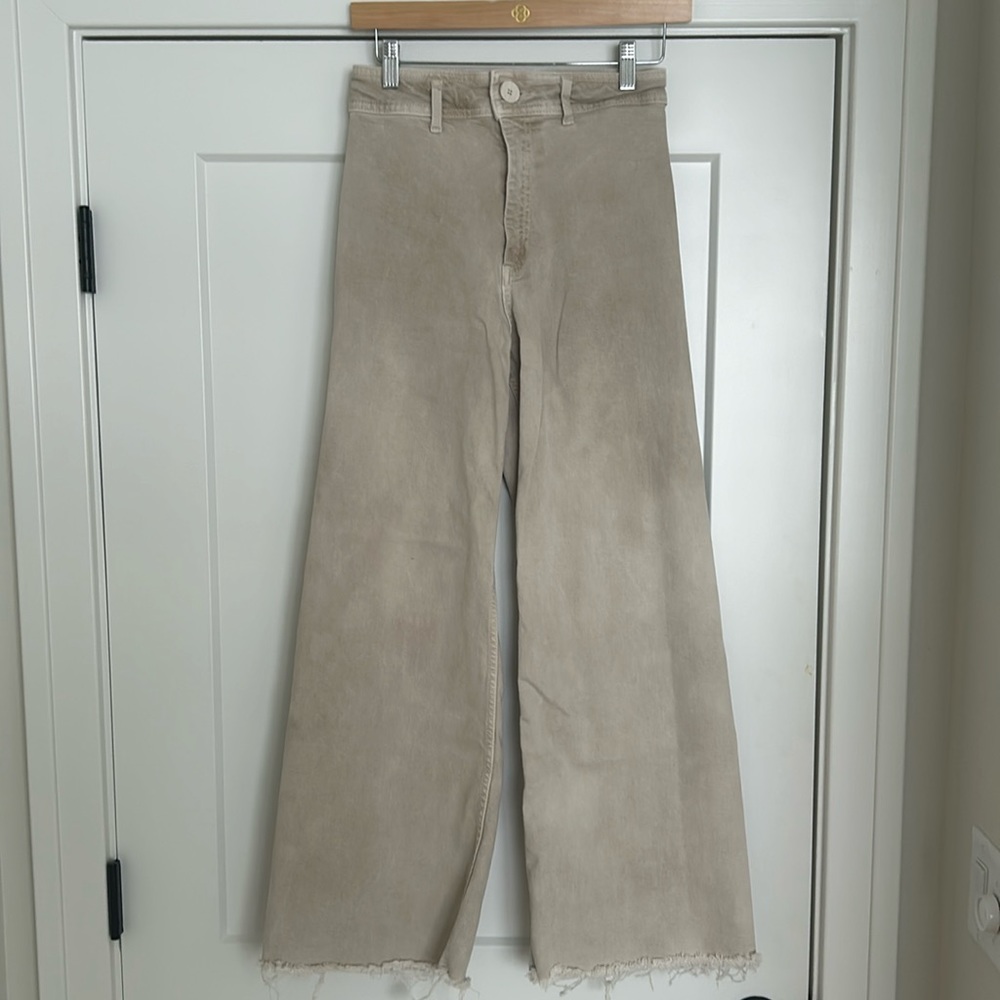 Zara Marine Straight Khaki Jeans
